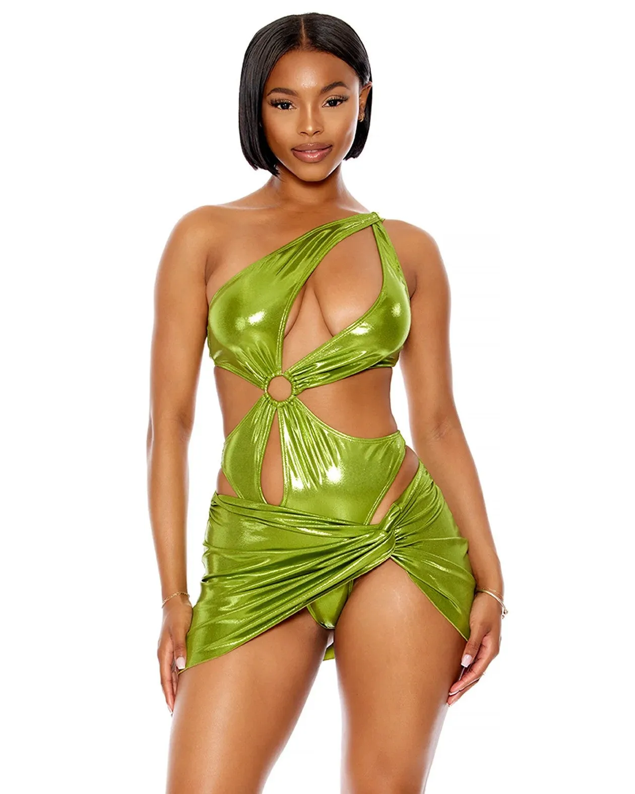Lime Cover Me Sarong Skirt
