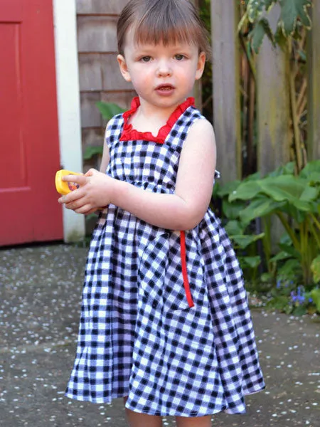 llbd shop Hamptons Check Dress Sizes 3T & 4T