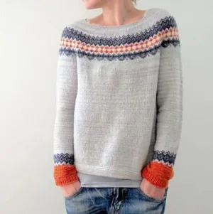 Long Sleeve Fair Isle Pattern Knitted Sweater