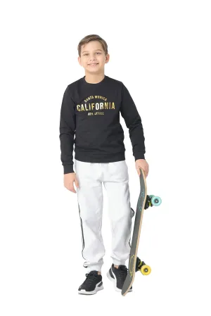 Long Sleeve Kids Boys Printed Sweatshirt Made of Pure Cotton Fabric