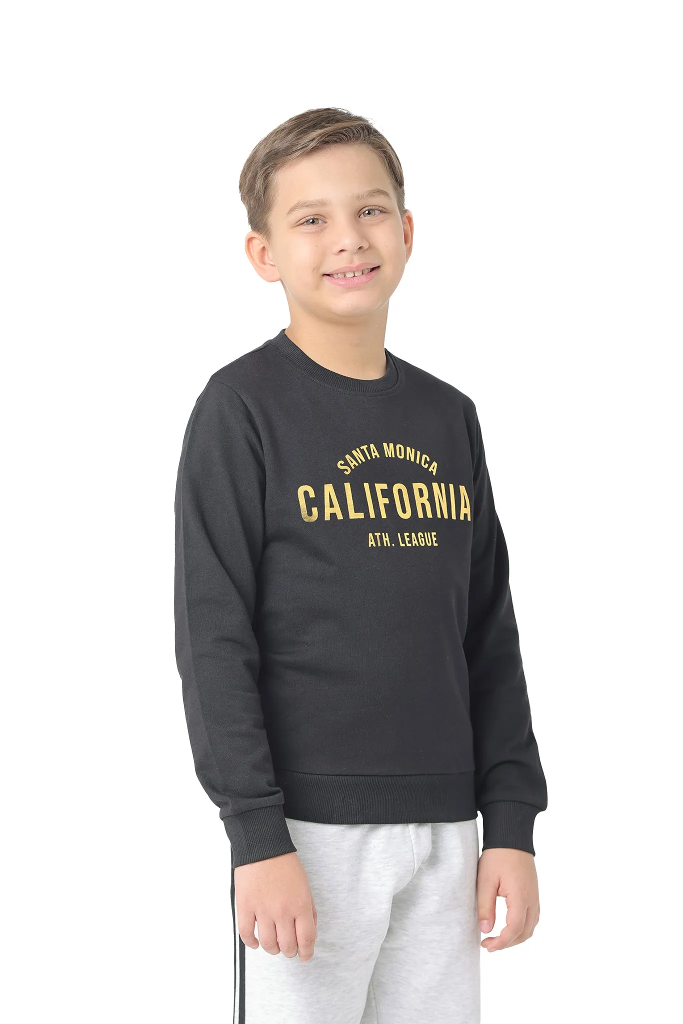 Long Sleeve Kids Boys Printed Sweatshirt Made of Pure Cotton Fabric