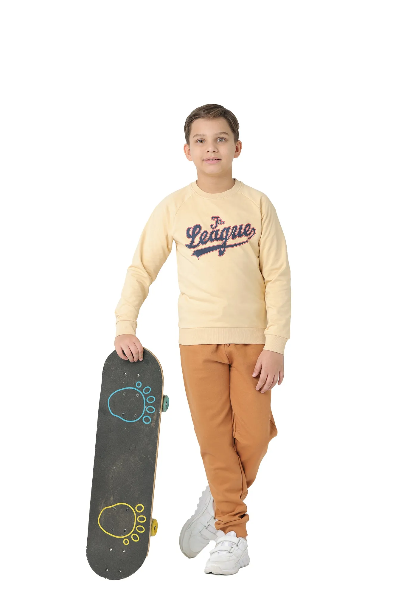 Long Sleeve Kids Boys Printed Sweatshirt Made of Pure Cotton Fabric