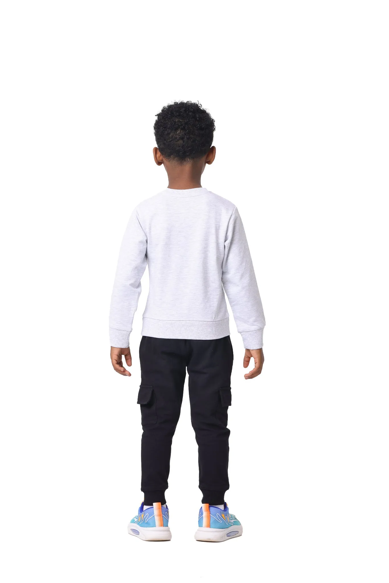 Long Sleeve Toddler Boys Sweatshirt Made of Blended Cotton Fabric