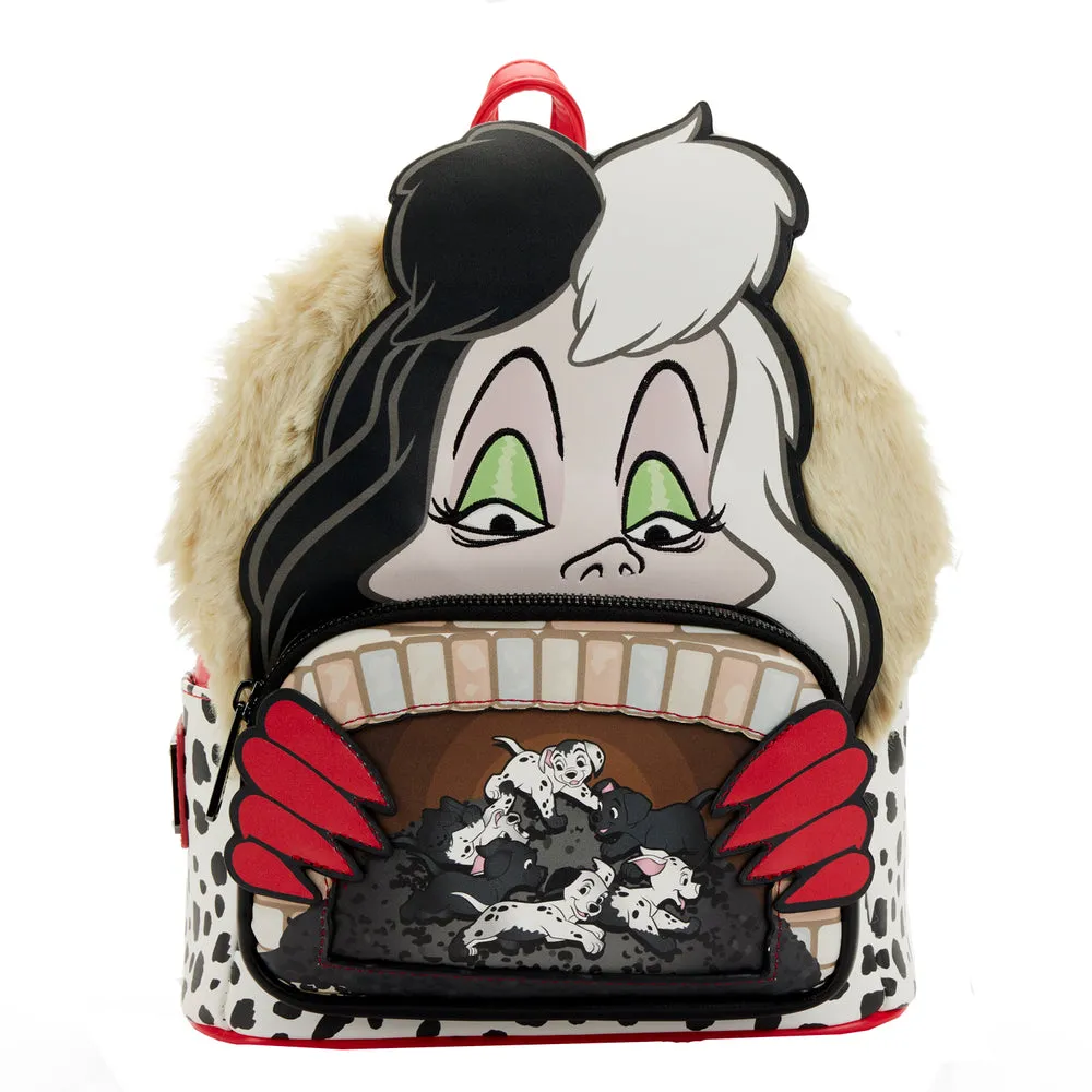 Loungefly Disney 101 Dalmatians Cruella De Villains Scene Mini Backpack