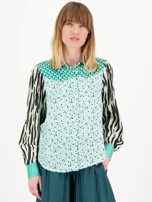 Me369 Grace Cropped Shirt Tropical Safari