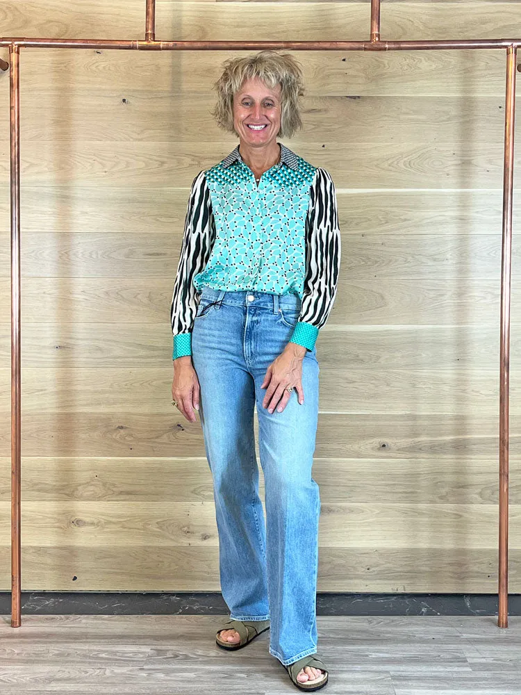 Me369 Grace Cropped Shirt Tropical Safari