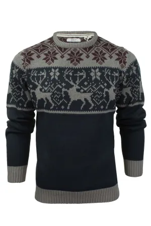 Mens Christmas Jumper Xmas / Reindeer Stag by Xact