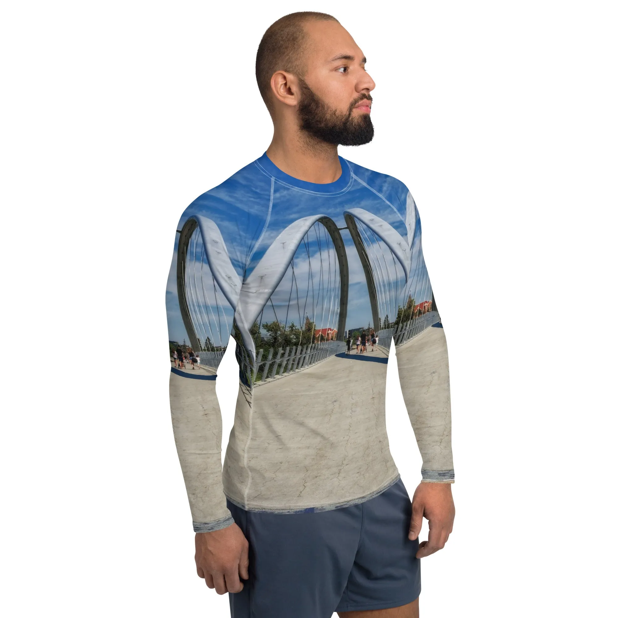 Men's Rash Guard - George C King Bridge