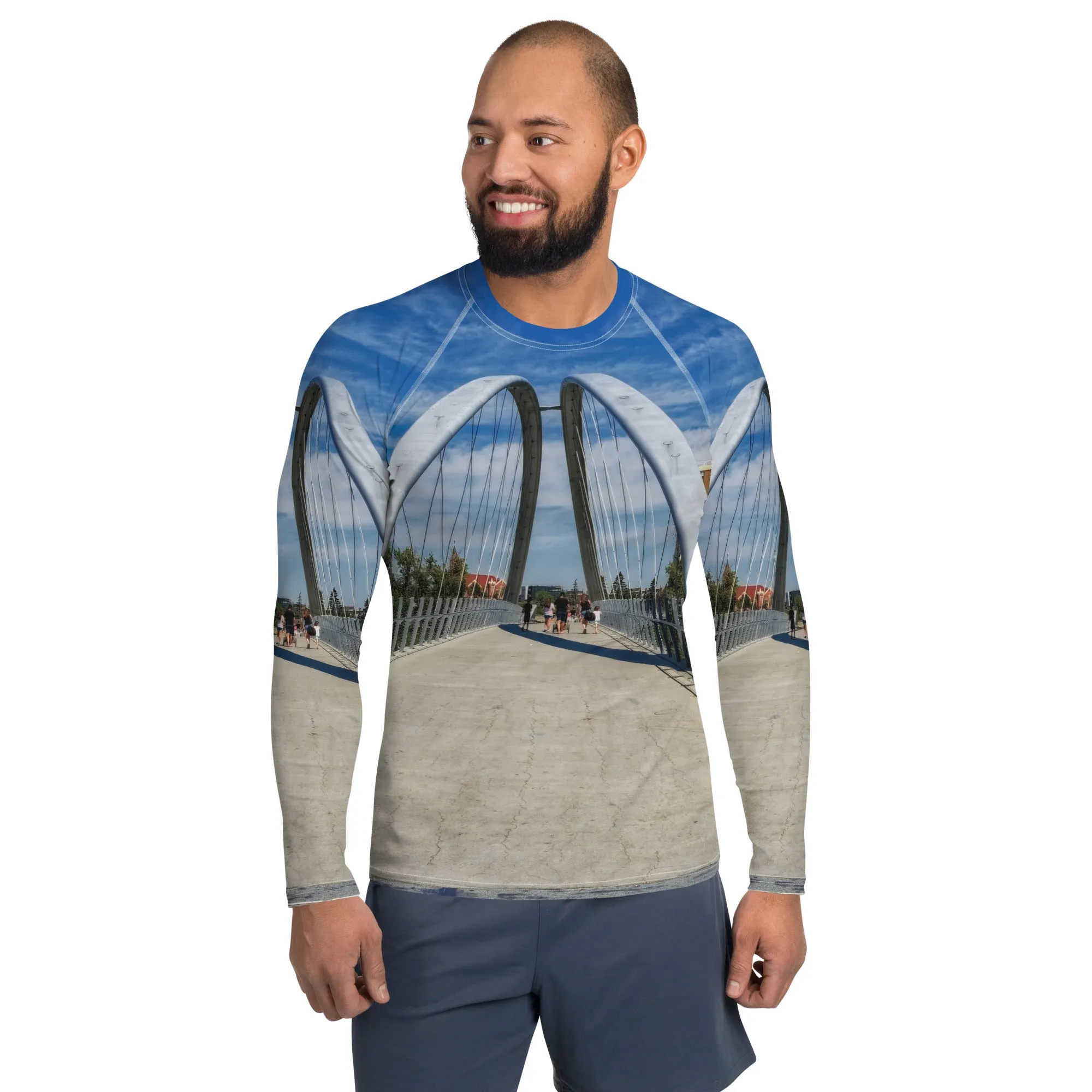 Men's Rash Guard - George C King Bridge