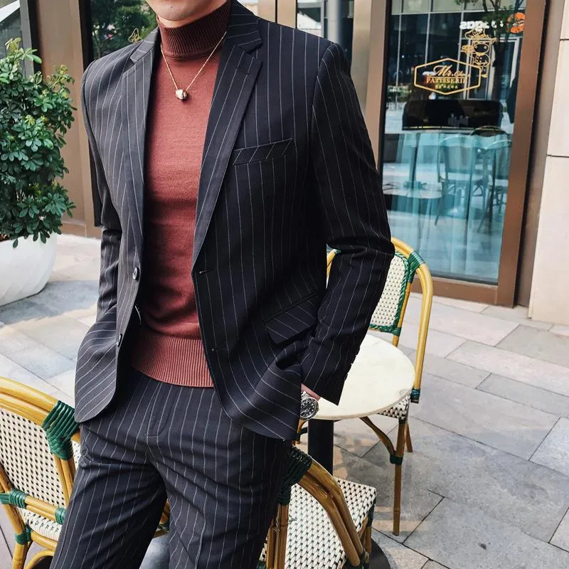 Men's Slim Fit Striped Blazer | Men's Pants
