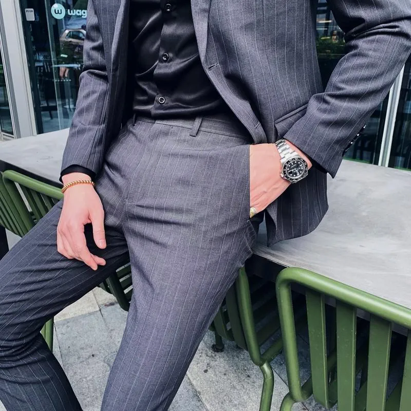 Men's Slim Fit Striped Blazer | Men's Pants