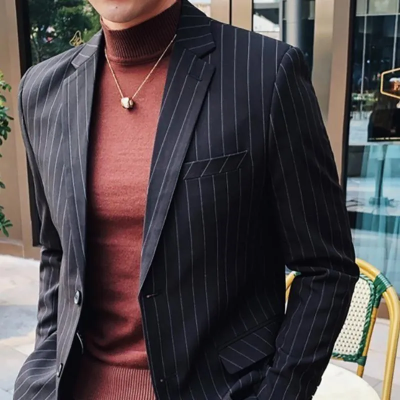 Men's Slim Fit Striped Blazer | Men's Pants