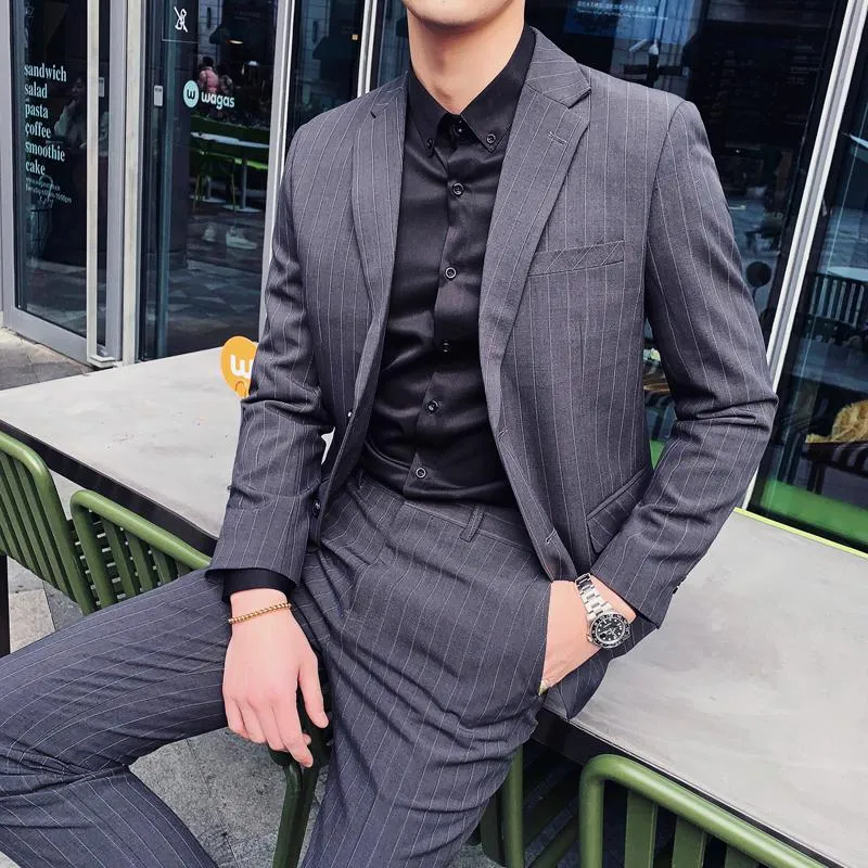 Men's Slim Fit Striped Blazer | Men's Pants