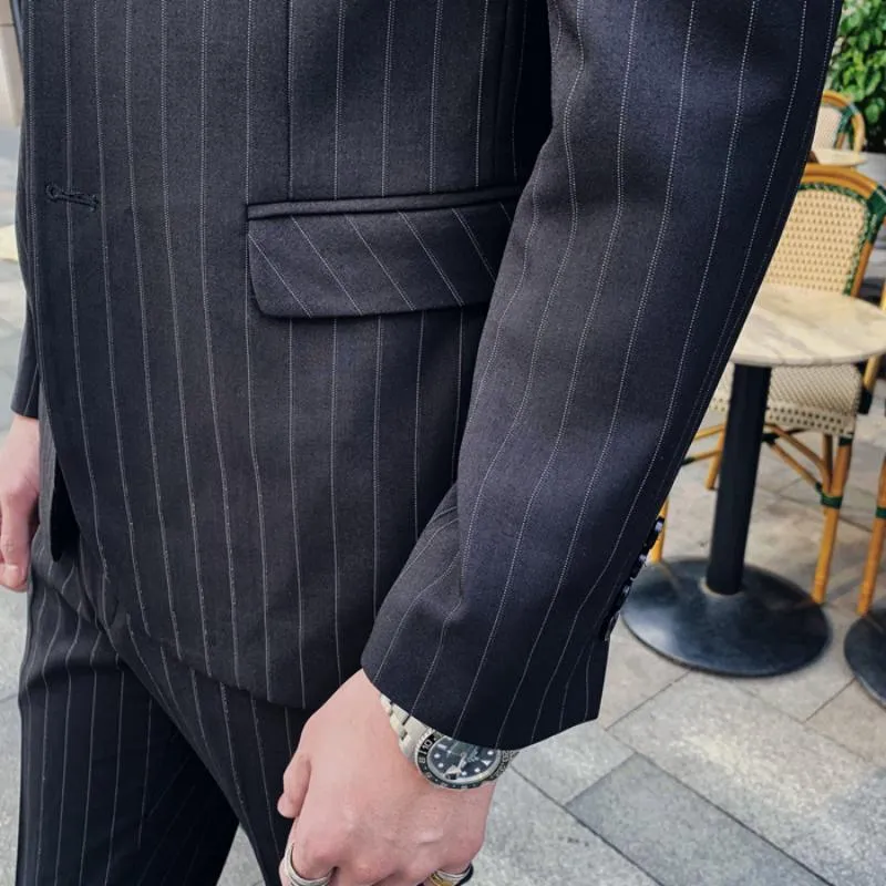 Men's Slim Fit Striped Blazer | Men's Pants