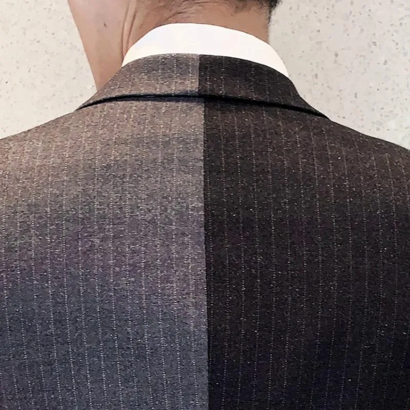 Men's Striped Suit | Single Breasted Blazer & Vest & Pants