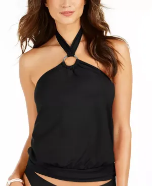 MICHAEL Michael Kors Blouson Halter Tankini Top