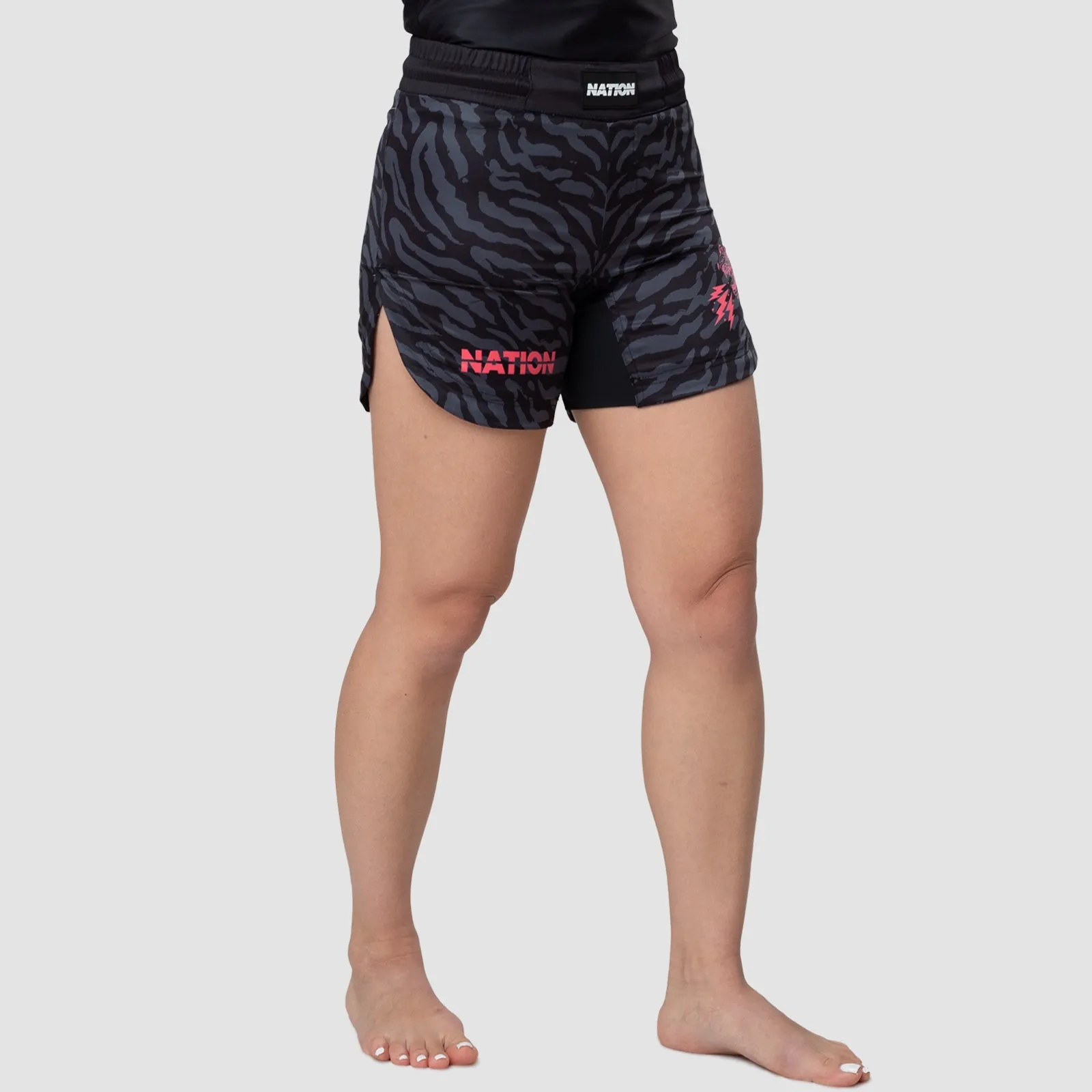 Nation Athletic "Tiger Roar" Women's Shorts - Pink