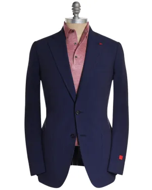 Navy Striped Seersucker Cotton Sportcoat