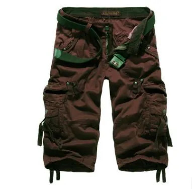 New Brand Summer Camouflage Loose Cargo Shorts Men Camo Summer Short Pants Homme Cargo Shorts NO BELT