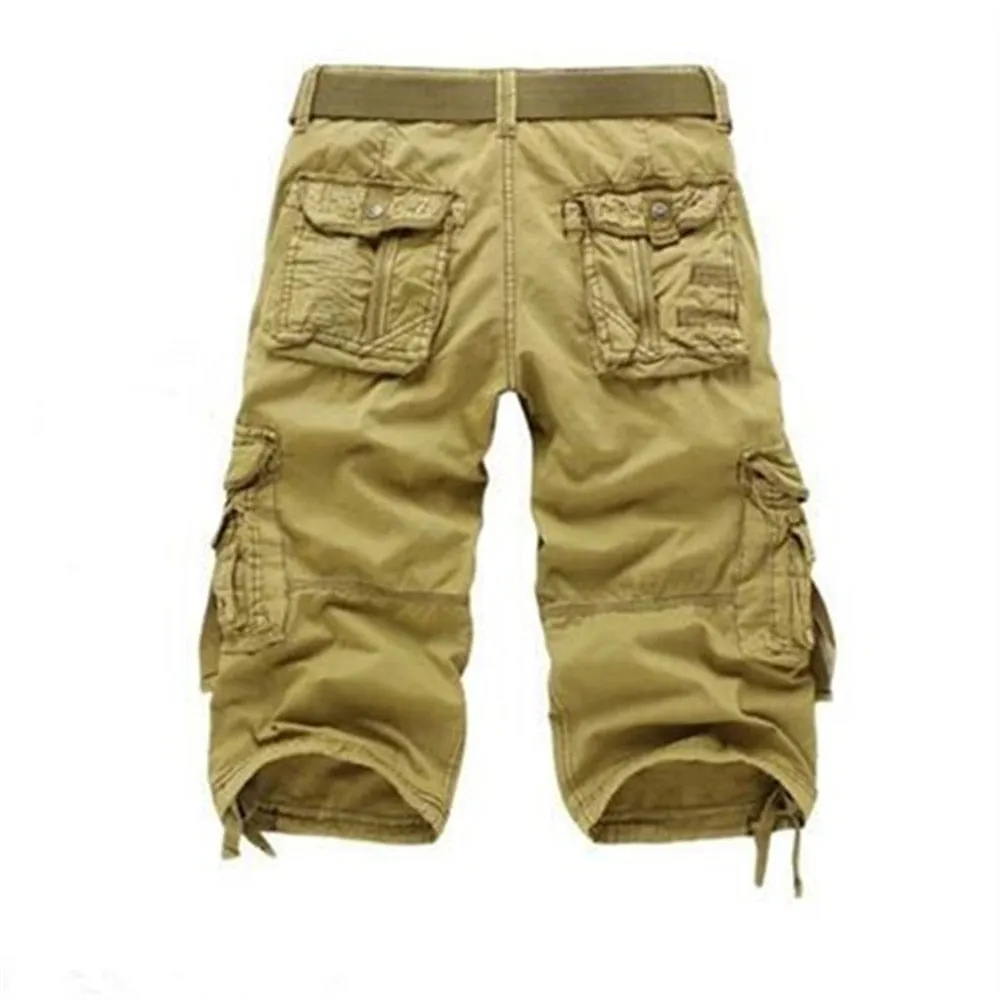 New Brand Summer Camouflage Loose Cargo Shorts Men Camo Summer Short Pants Homme Cargo Shorts NO BELT