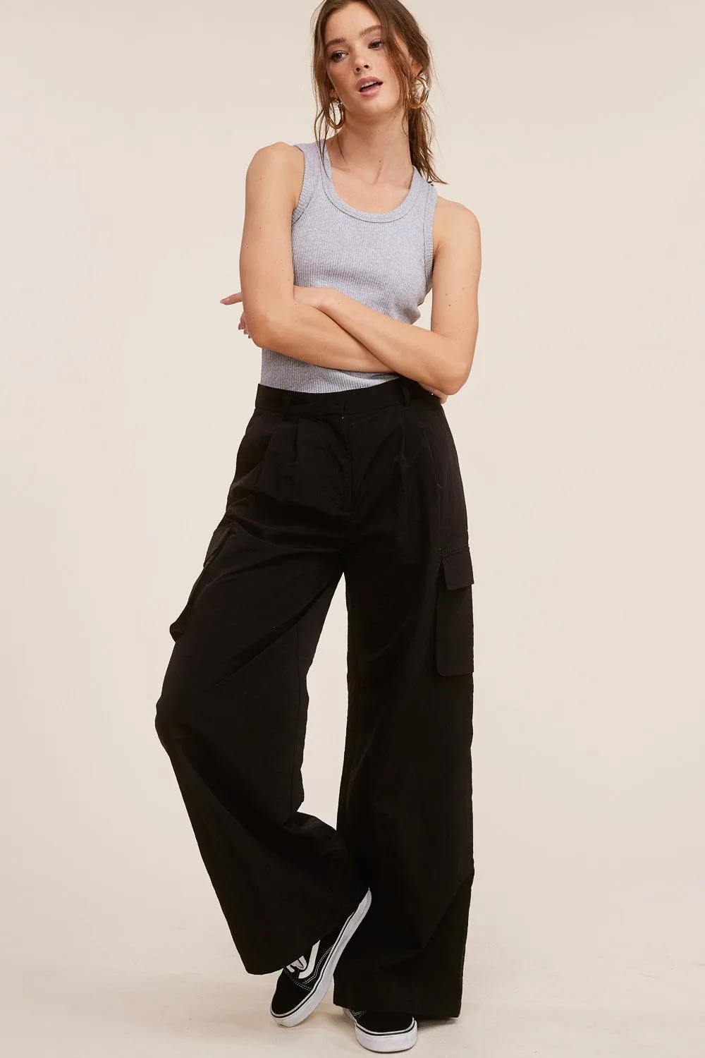 New York Wide Leg Cargo Pants