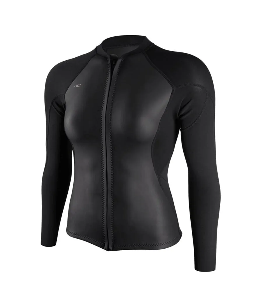 O Neill Bahia 1.5mm Womens Front Zip Wetsuit Jacket