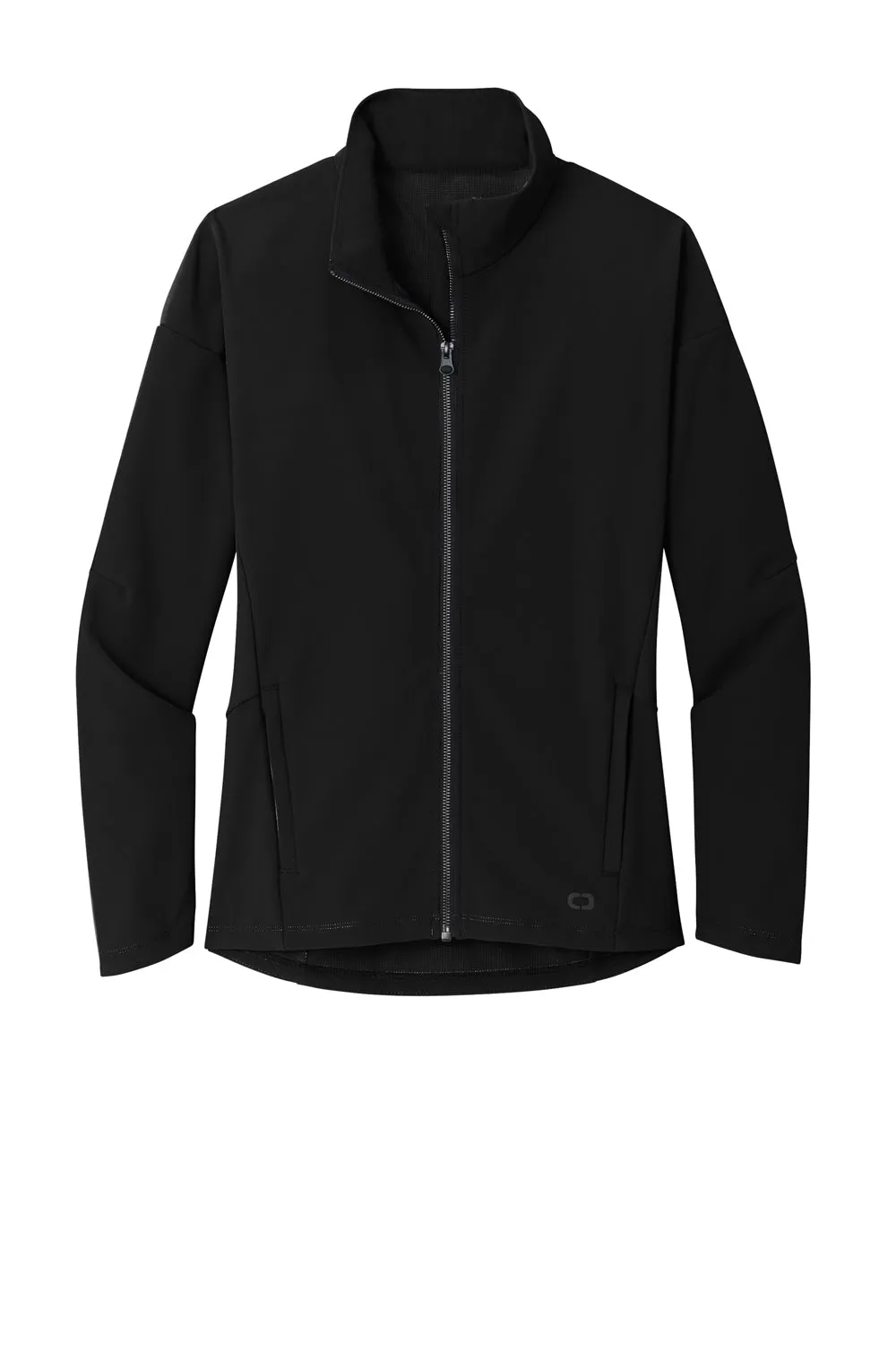 Ogio Womens Commuter Water Resistant Full Zip Soft Shell Jacket - Blacktop