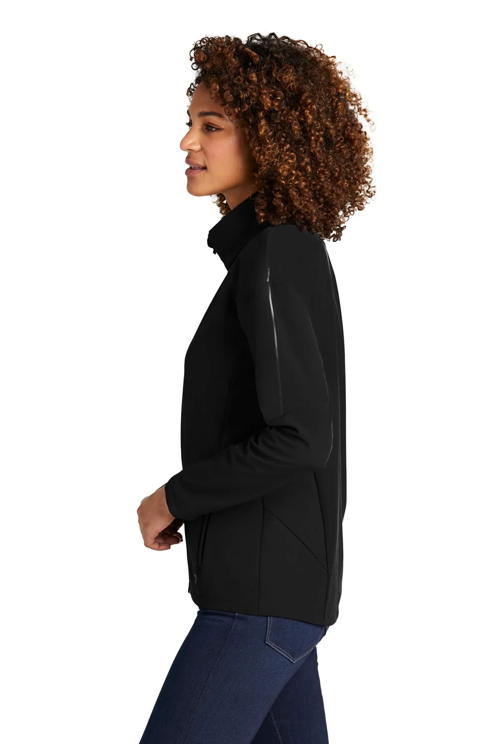 Ogio Womens Commuter Water Resistant Full Zip Soft Shell Jacket - Blacktop