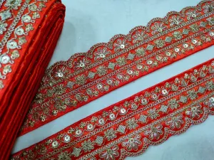 Orange Embellished Trim