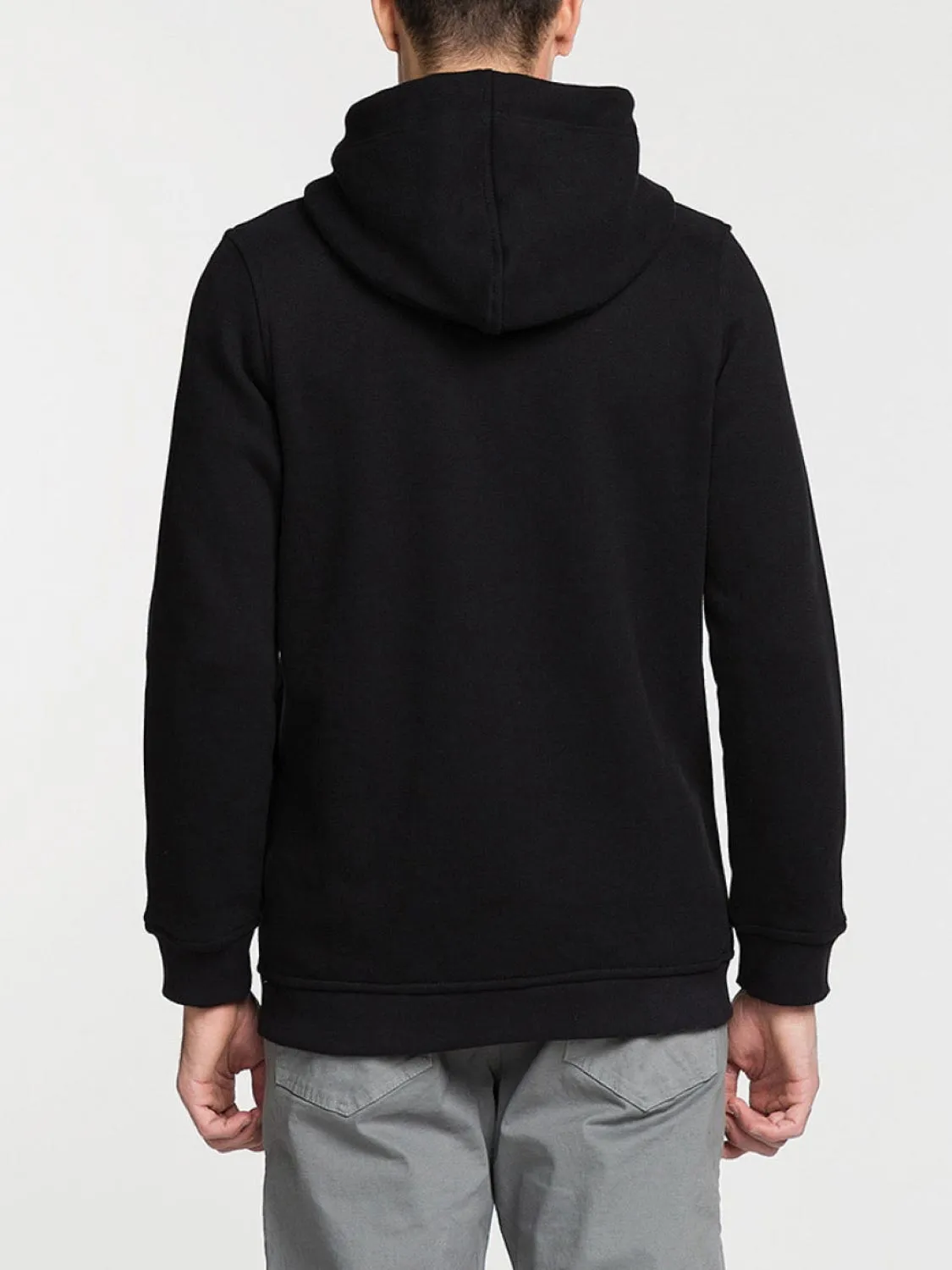 Organic Cotton Zip Up Hoodie Black