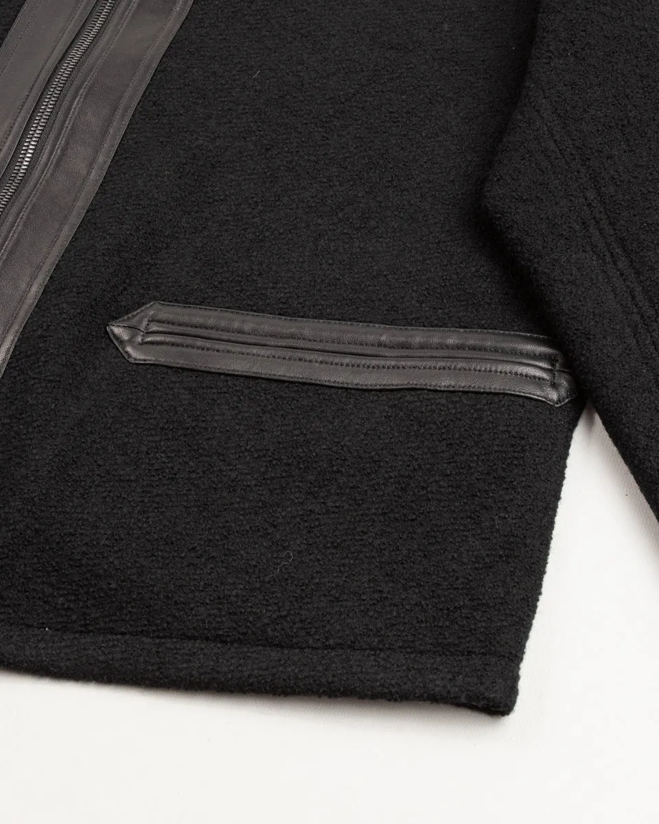 Pilgrimage Hoodie - Black Wool Boucle Knit