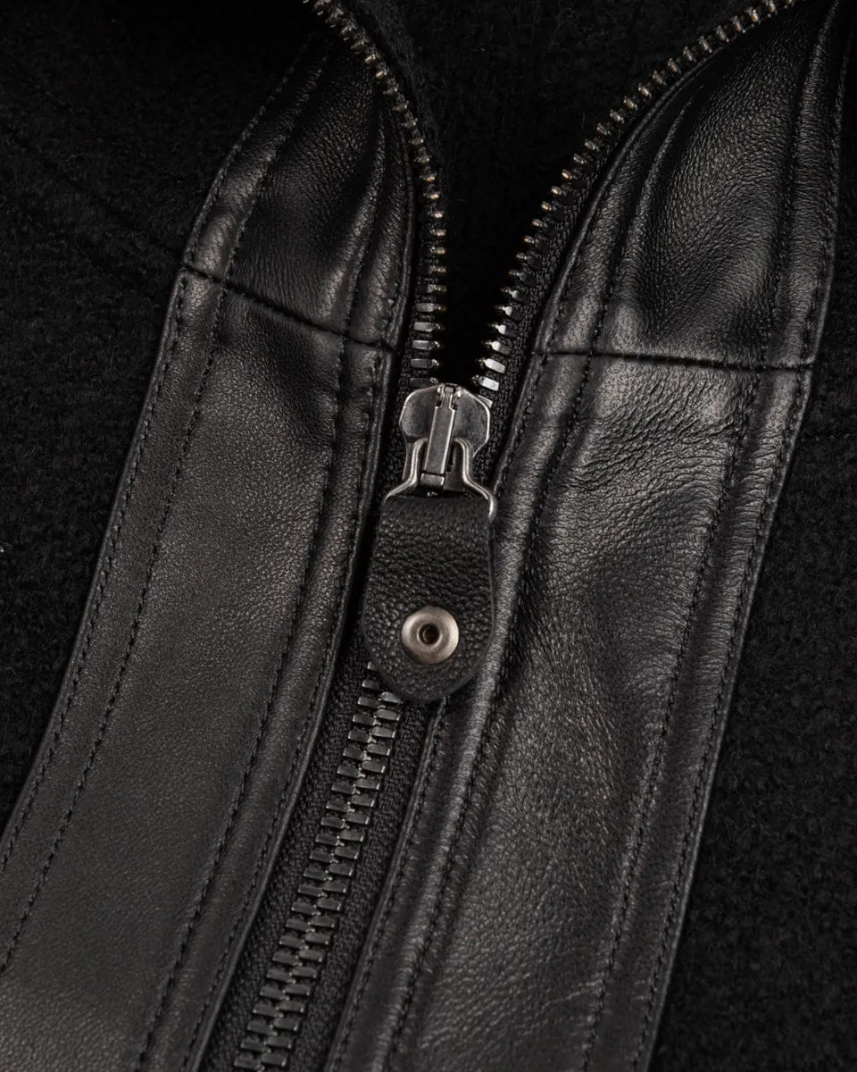 Pilgrimage Hoodie - Black Wool Boucle Knit