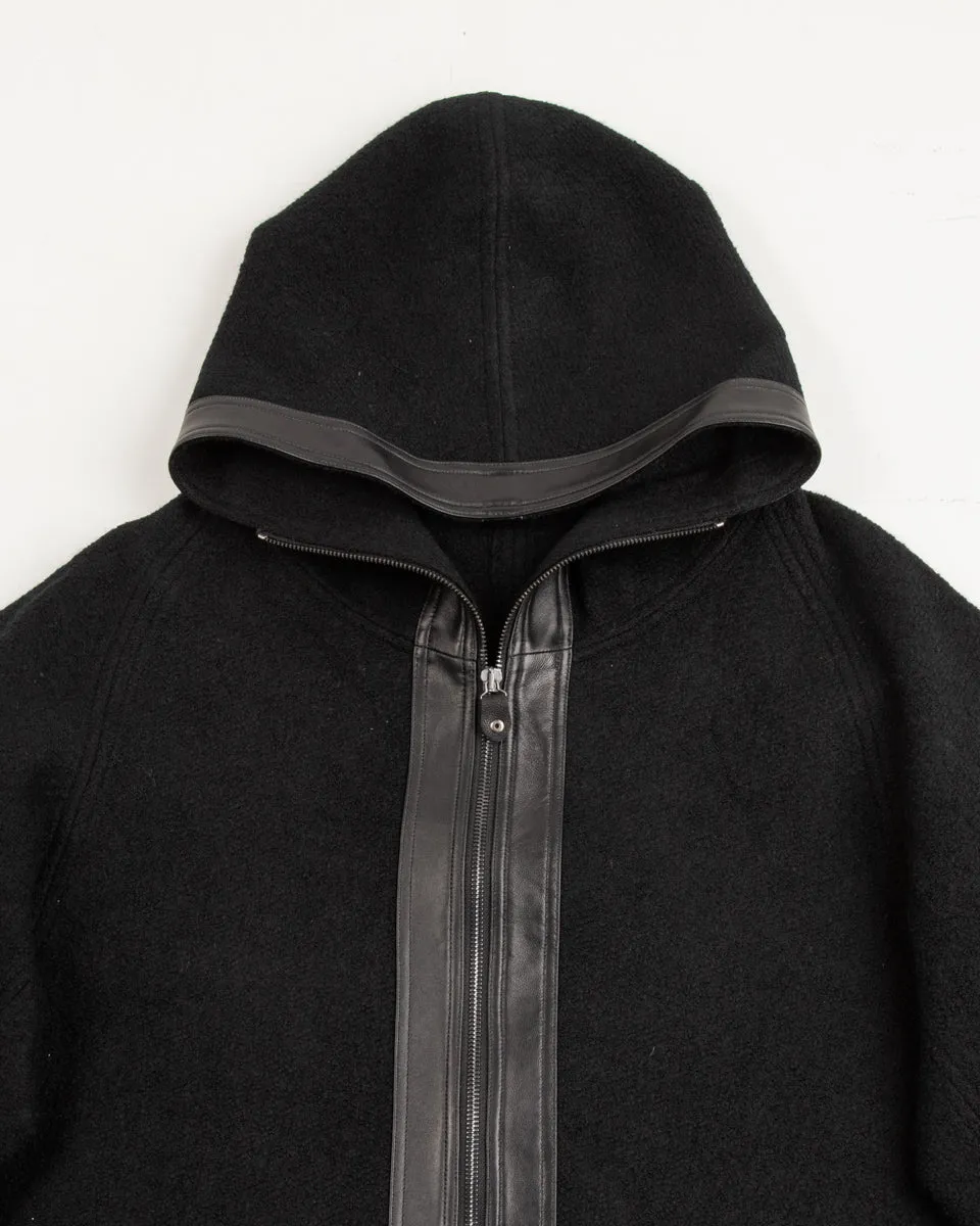 Pilgrimage Hoodie - Black Wool Boucle Knit