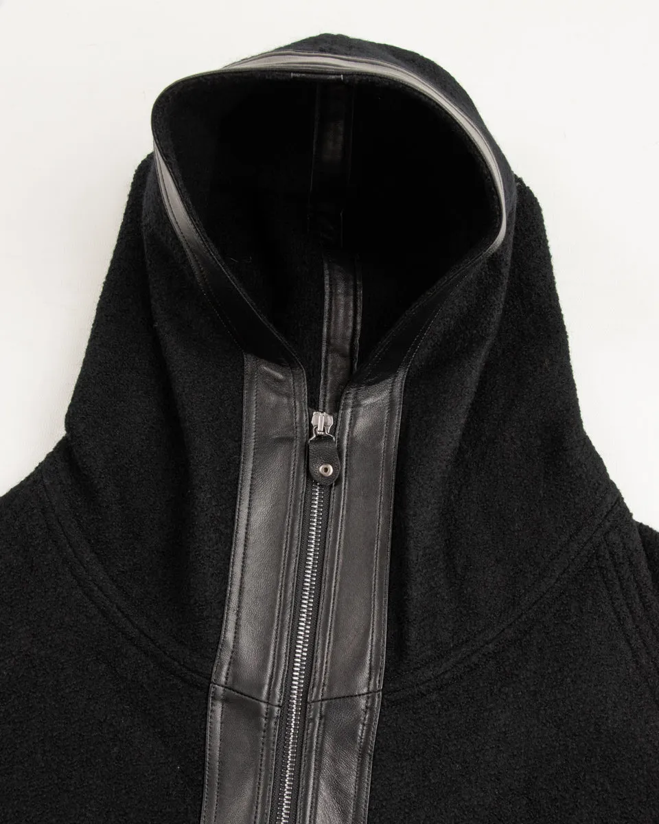Pilgrimage Hoodie - Black Wool Boucle Knit