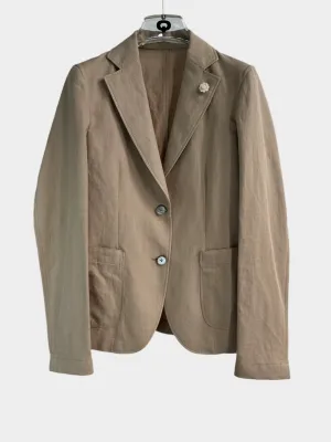 Pin-striped Blazer With Pockets