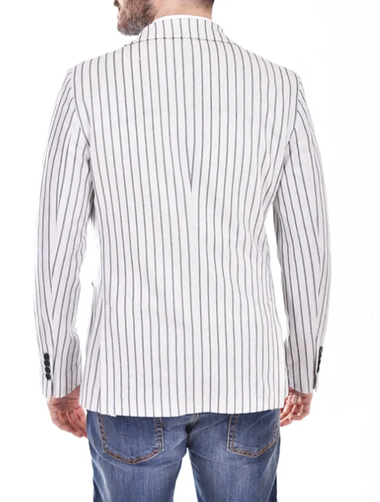 PIN STRIPED JERSEY BLAZER - CIRCOLO