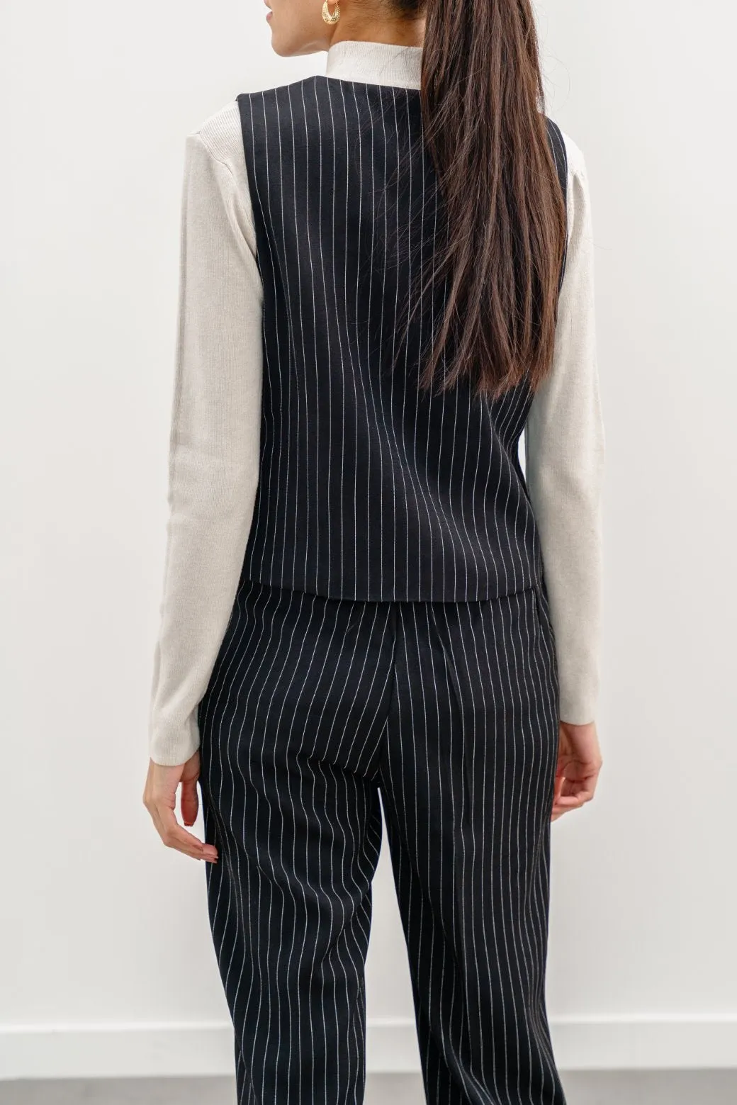 PIN STRIPED VEST