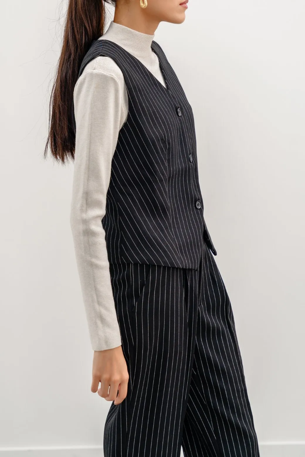 PIN STRIPED VEST