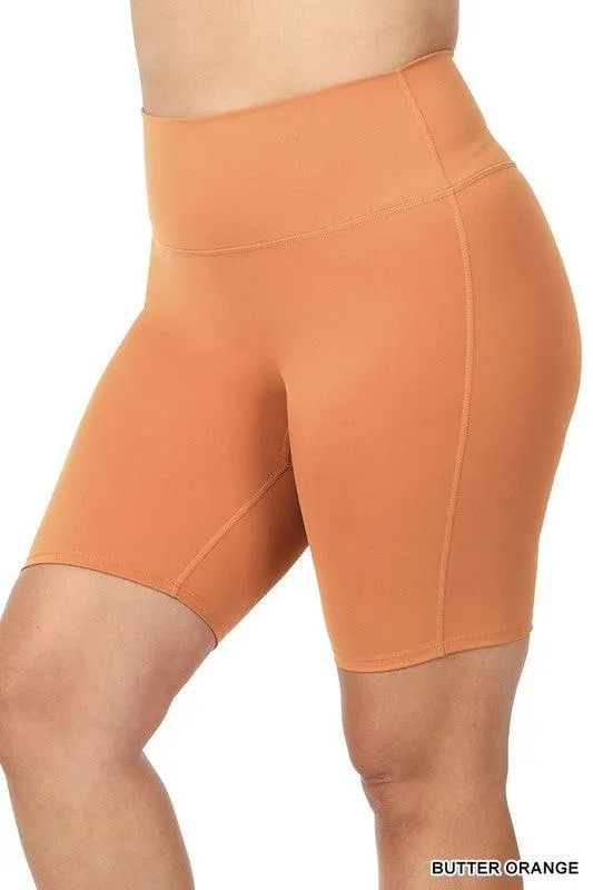 Plus Size Athletic High Rise Biker Shorts