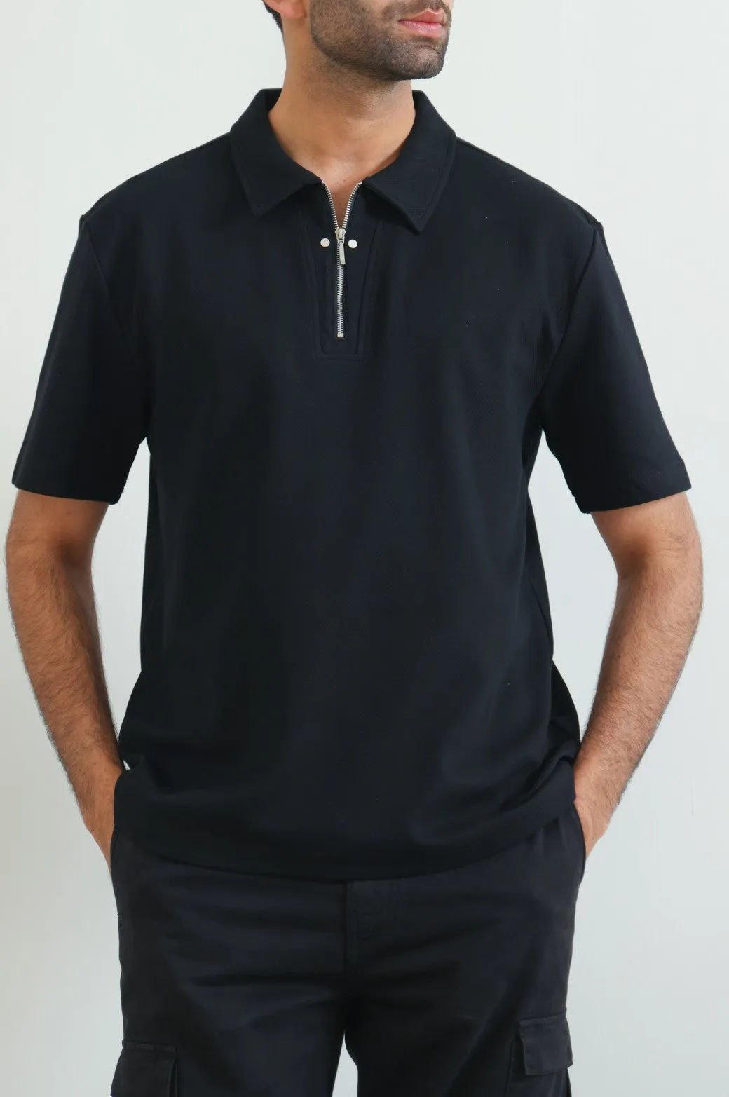 POLO SHIRT WITH ZIP