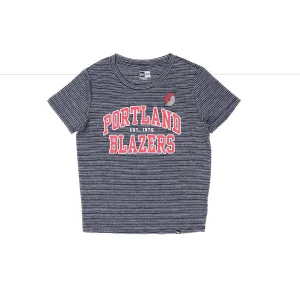 Portland Trail Blazers Women's New Era Active Striped Tee