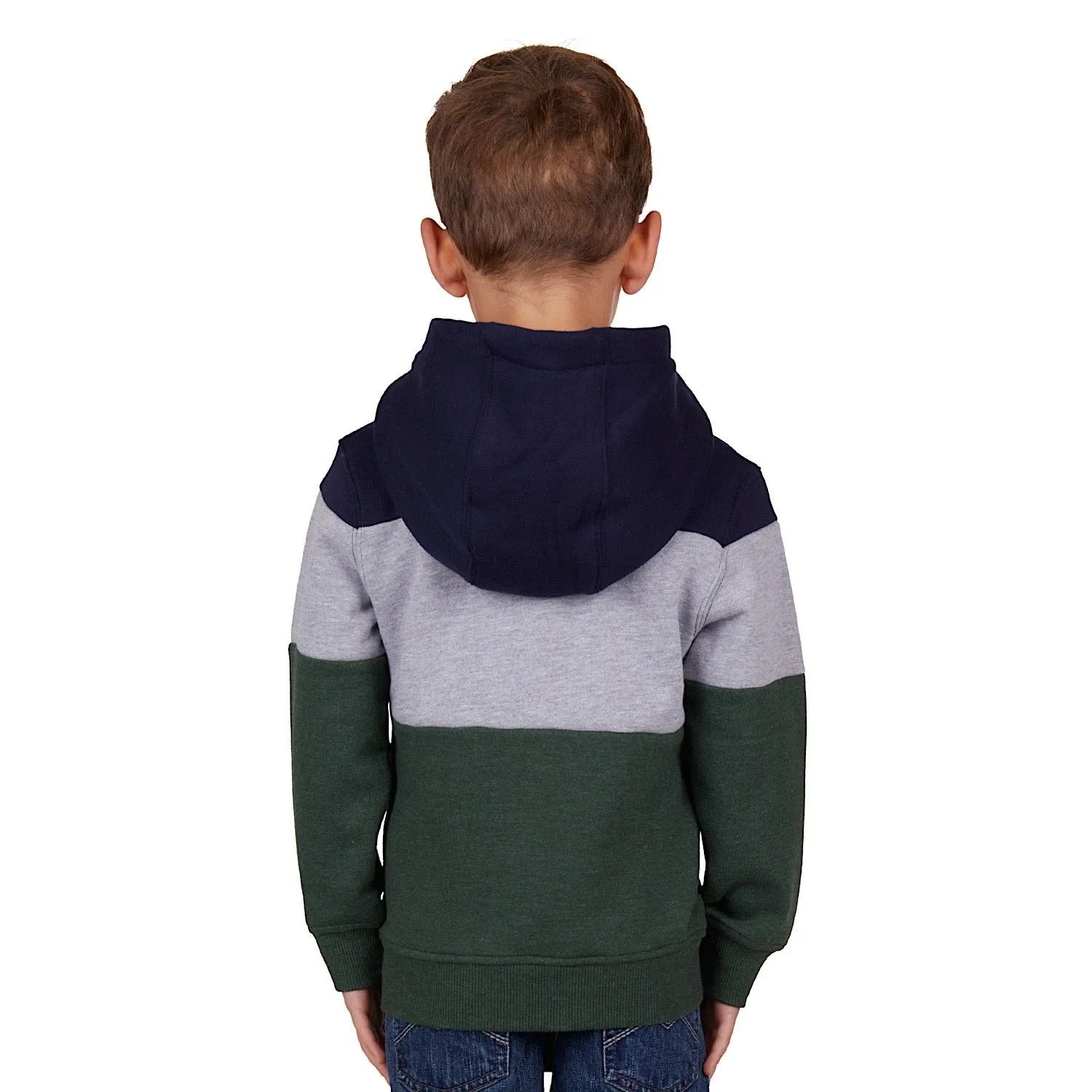 Pure Western Boys Hopkins Pullover Hoodie Navy/Green