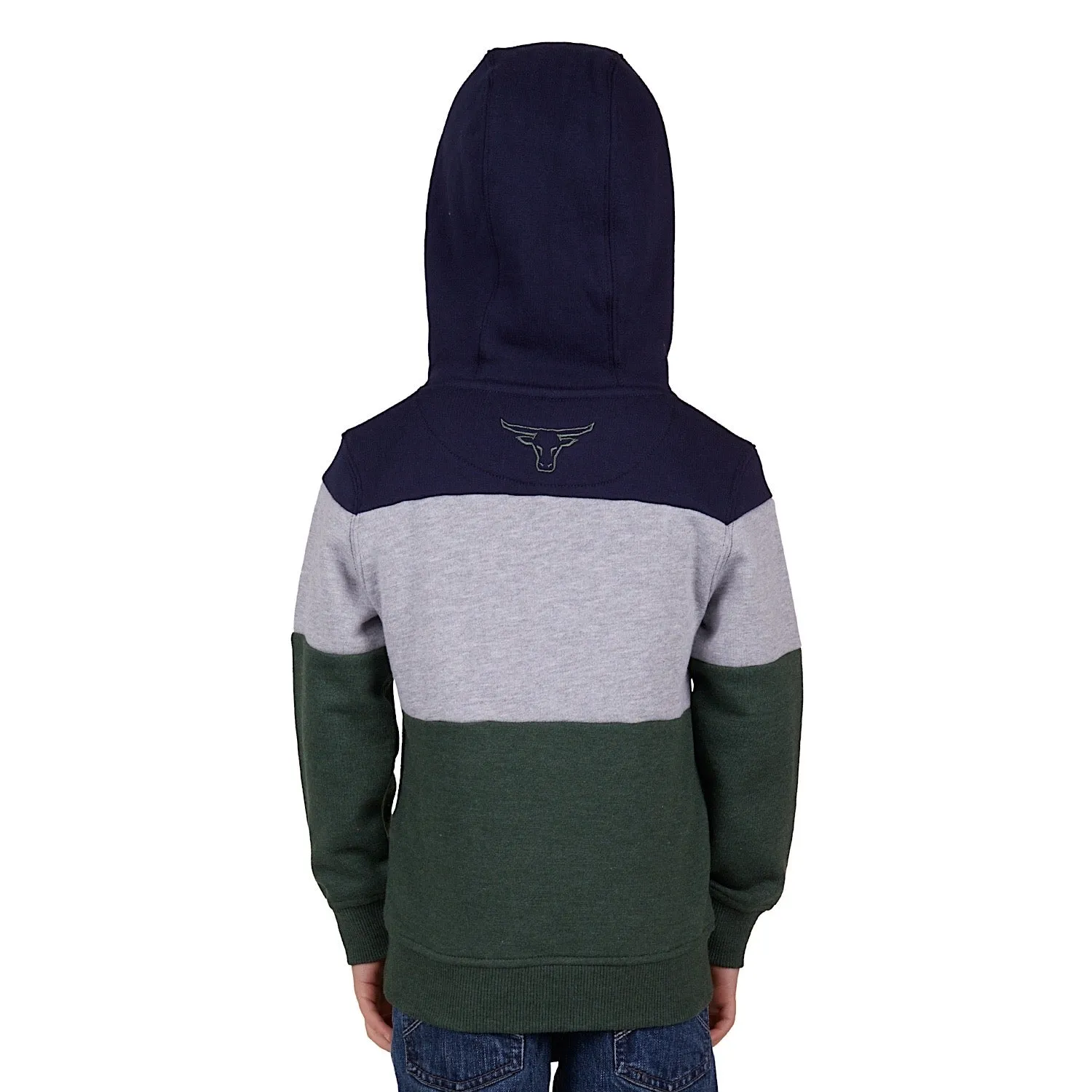 Pure Western Boys Hopkins Pullover Hoodie Navy/Green
