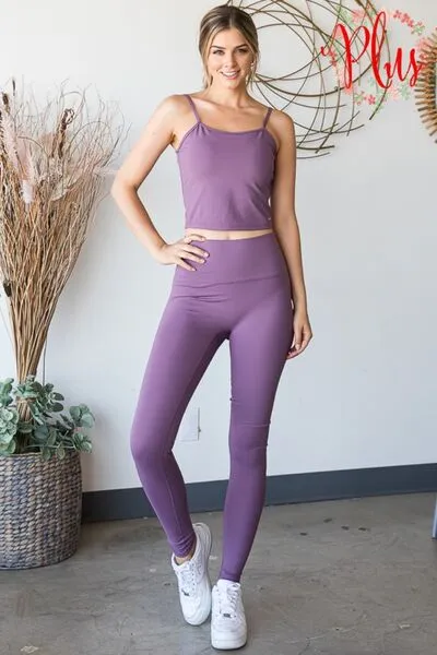 Purple Full Size High Waist Leggings