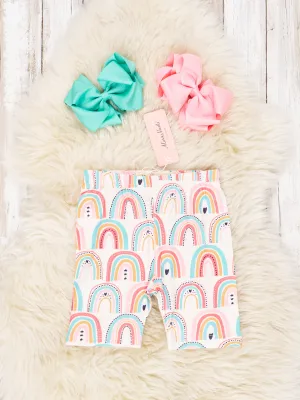 Rainbow Long Biker Shorts