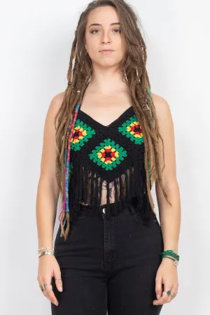Rasta Fringe Crochet Top