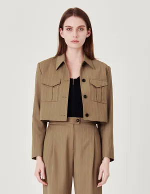 Runway Striped Print Short Suit
