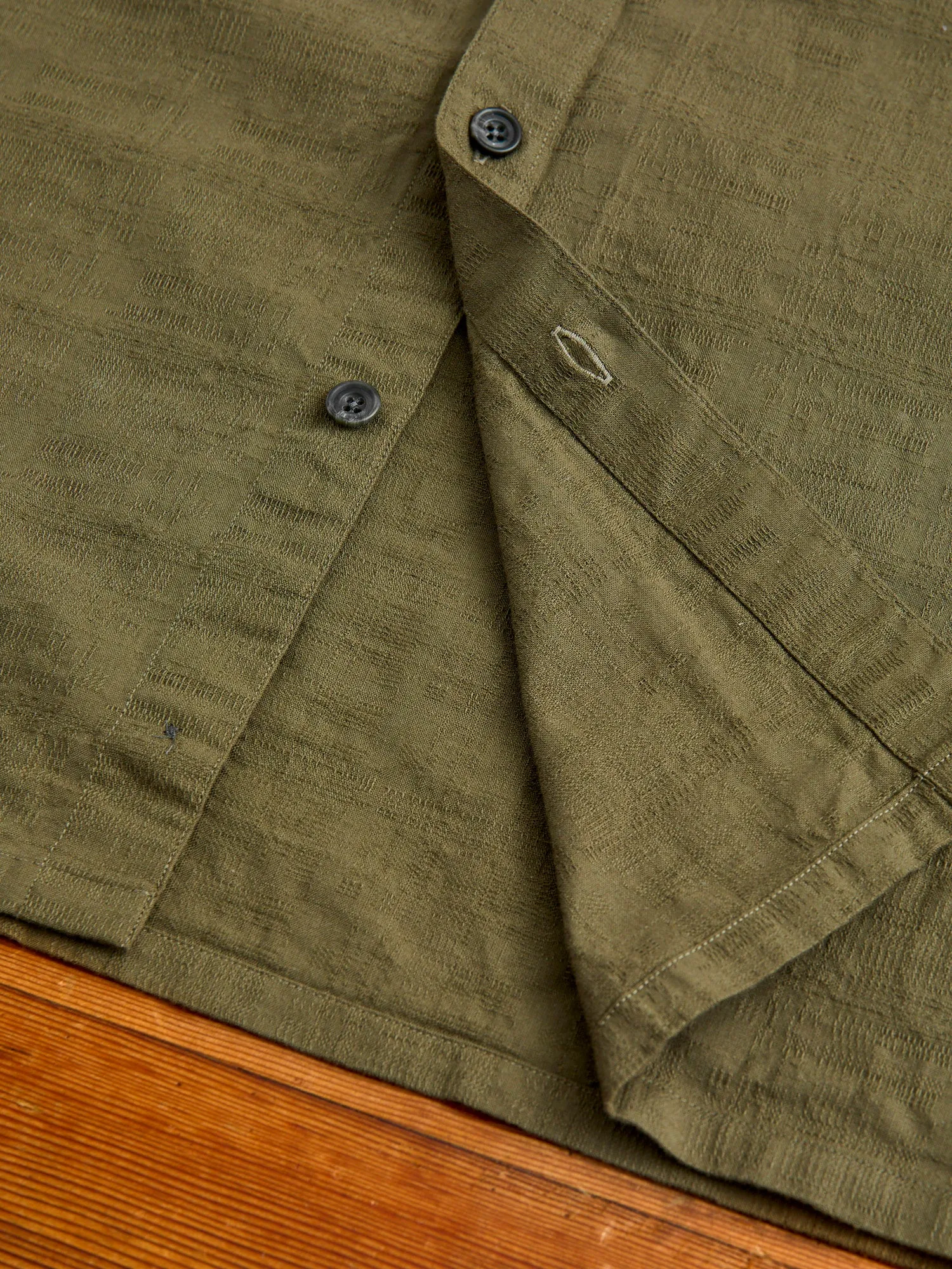 Safari Shirt in Drab Barkcloth