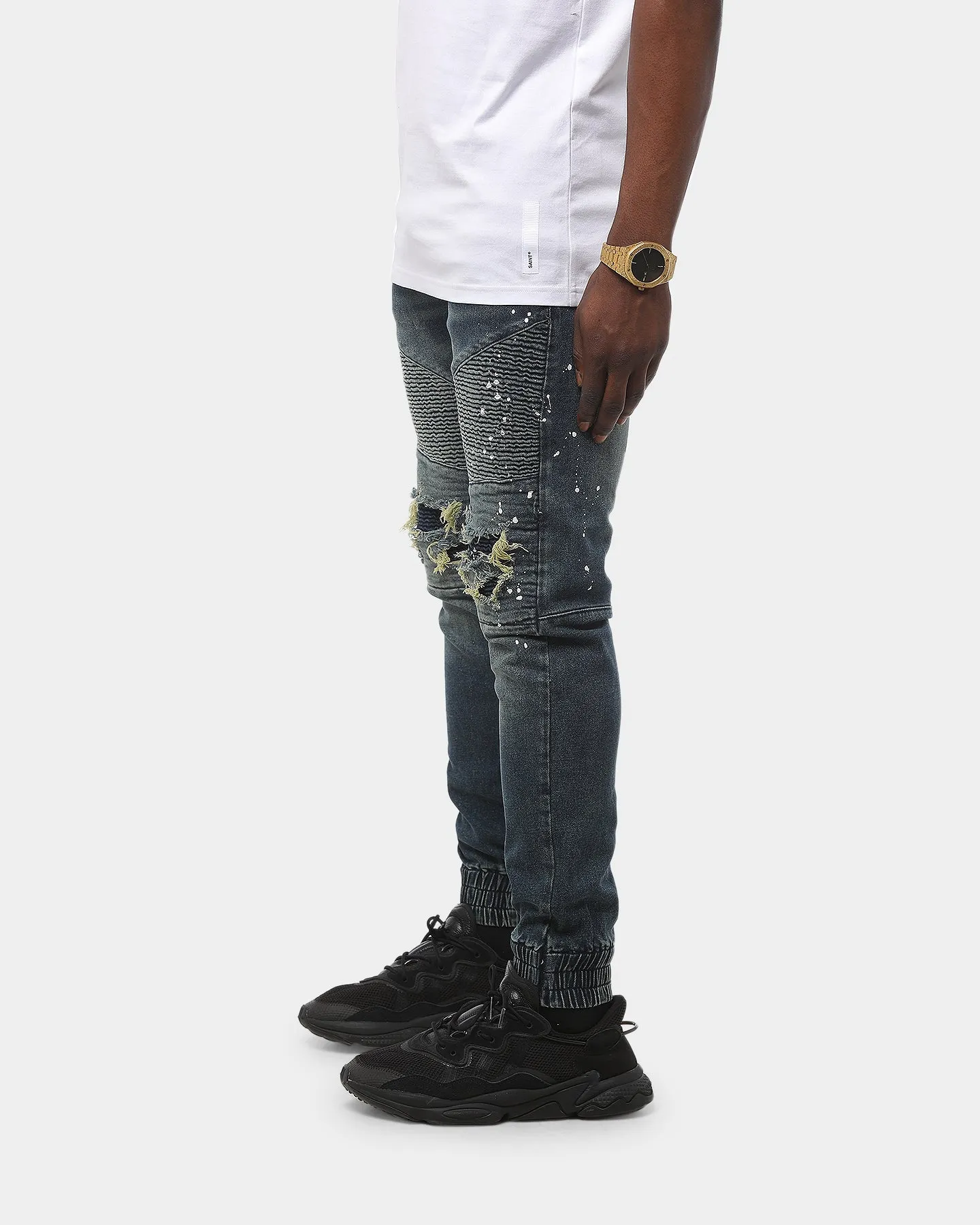 Saint Morta Artisan Biker Jean Superwash Blue
