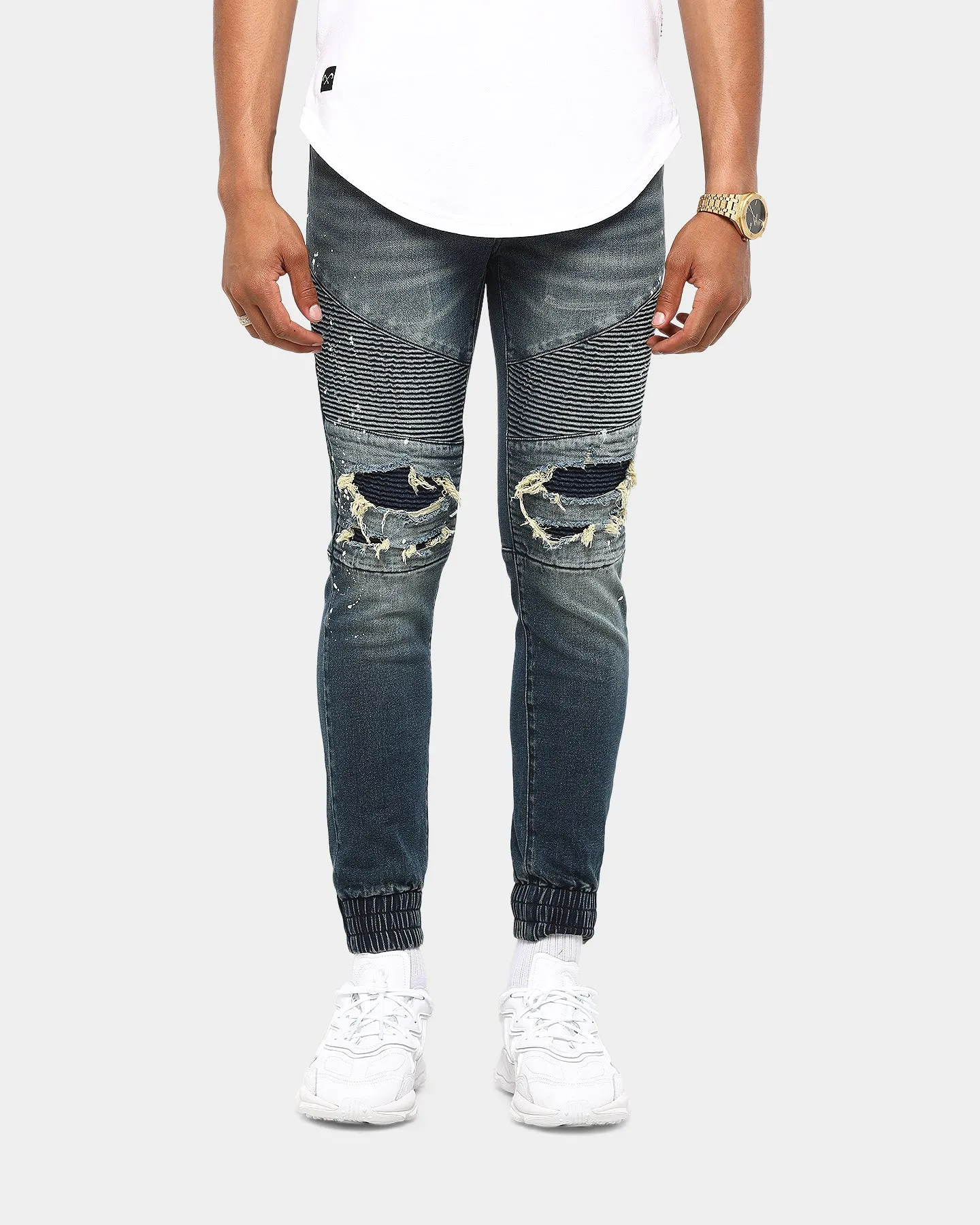 Saint Morta Artisan Biker Jean Superwash Blue